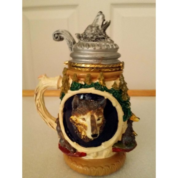 Vintage Mini Beer Stein Call of the Wild Beer Stein 5.5" Tall - Picture 1 of 8